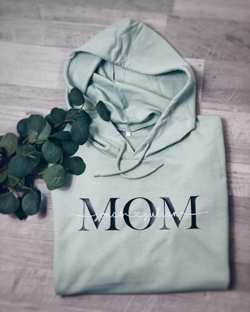 Personalisierte Geschenke Damen Hoodie "Mom"